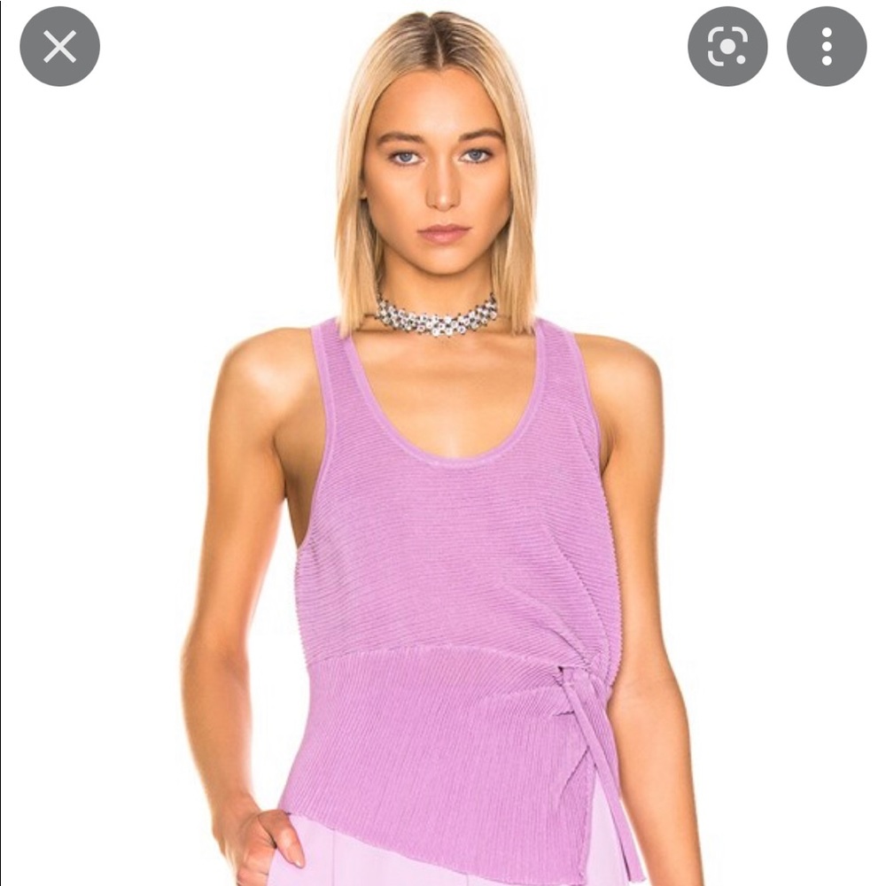 Michelle Mason twisted lavender tank top size small. New with tags